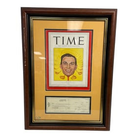 Ben Hogan American Golfer Time Magazine Signed Check Framed