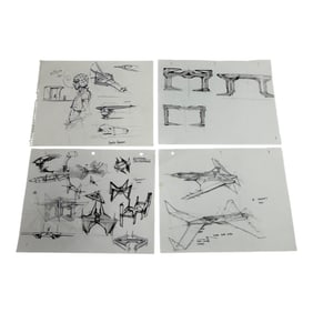 Disney Disney's Tron Animation Hand Drawn Sketches Signed Original Rare