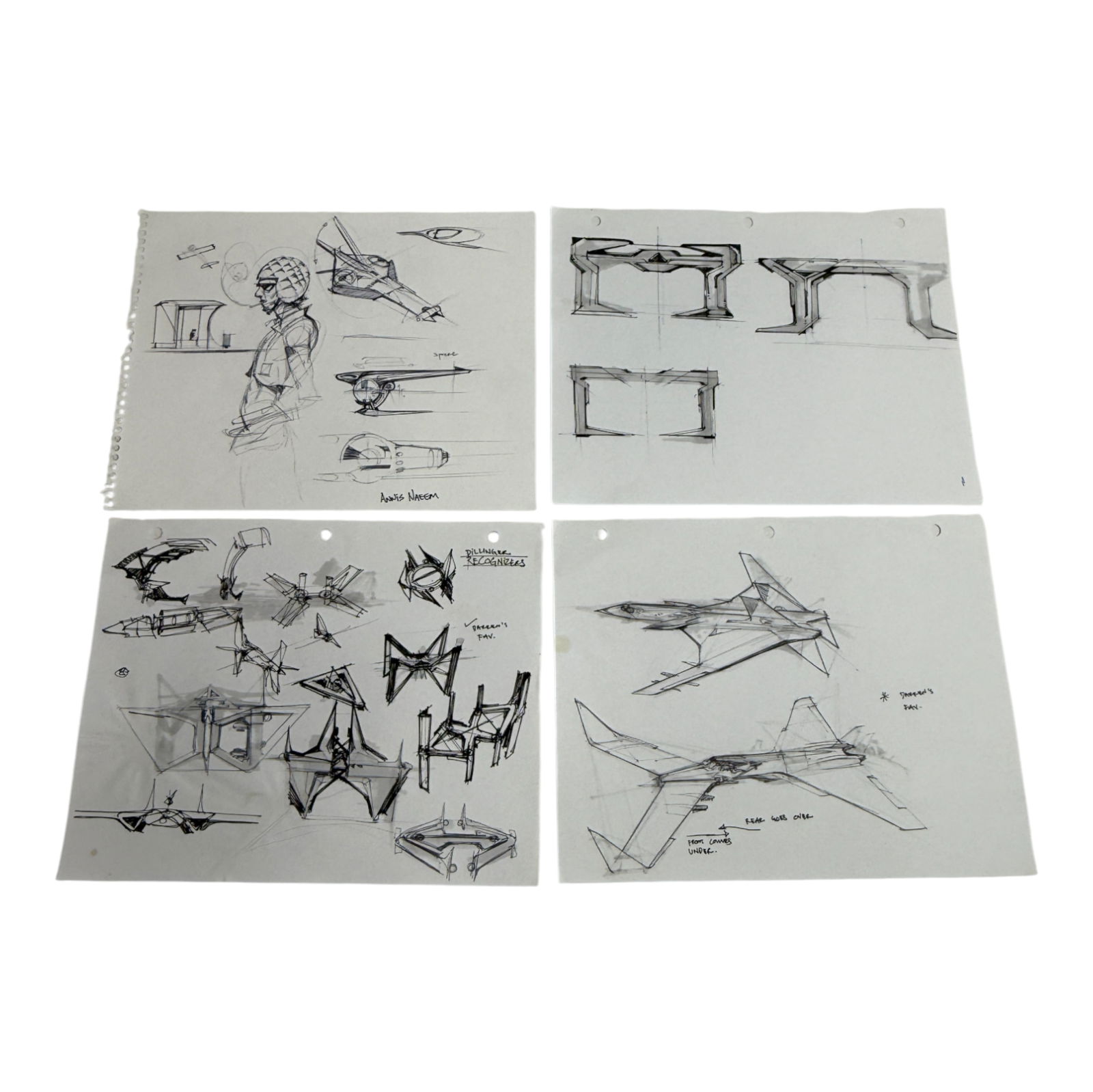 Disney Disney's Tron Animation Hand Drawn Sketches Signed Original Rare (1 of 10)