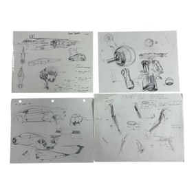 Disney Disney's Tron Animation Hand Drawn Sketches Signed Original Rare