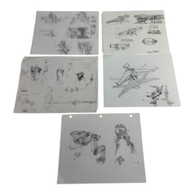 Disney Disney's Tron Animation Hand Drawn Sketches Signed Original Rare