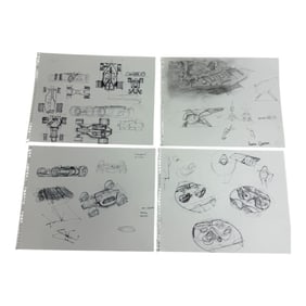 Disney Disney's Tron Animation Hand Drawn Sketches Signed Original Rare
