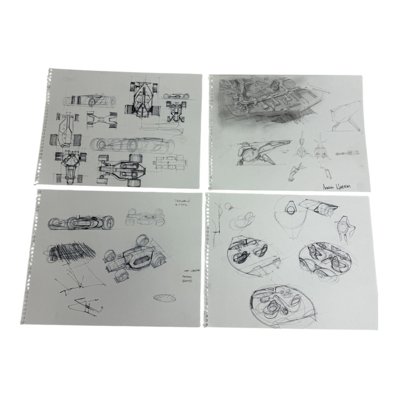 Disney Disney's Tron Animation Hand Drawn Sketches Signed Original Rare (1 of 8)