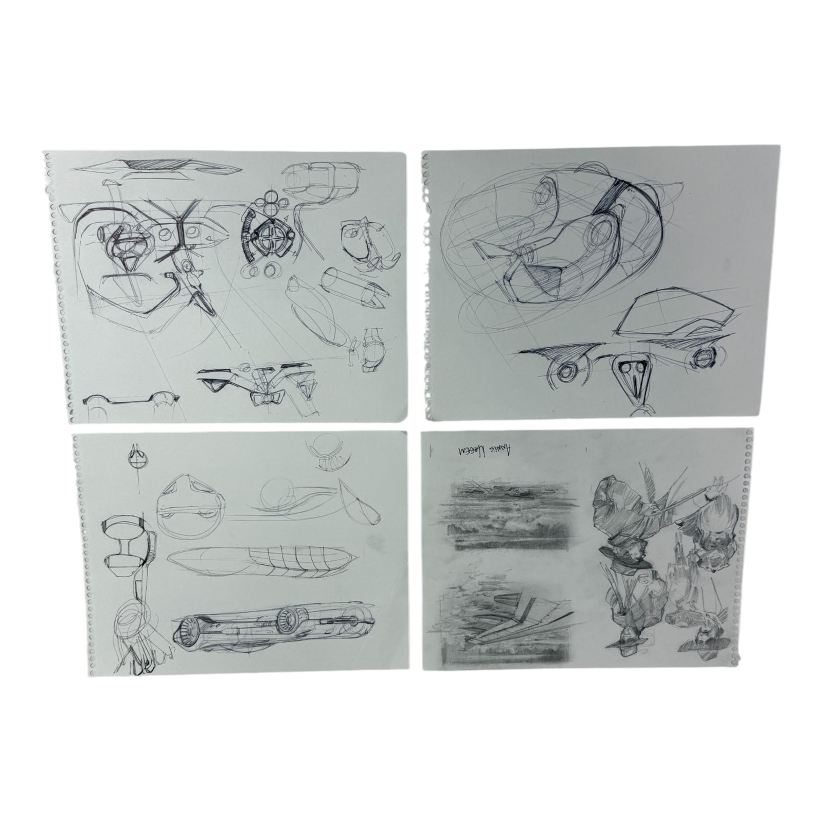 Disney Disney's Tron Animation Hand Drawn Sketches Signed Original Rare (1 of 6)