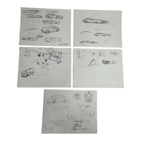 Disney Disney's Tron Animation Hand Drawn Sketches Signed Original Rare