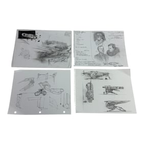Disney Disney's Tron Animation Hand Drawn Sketches Signed Original Rare