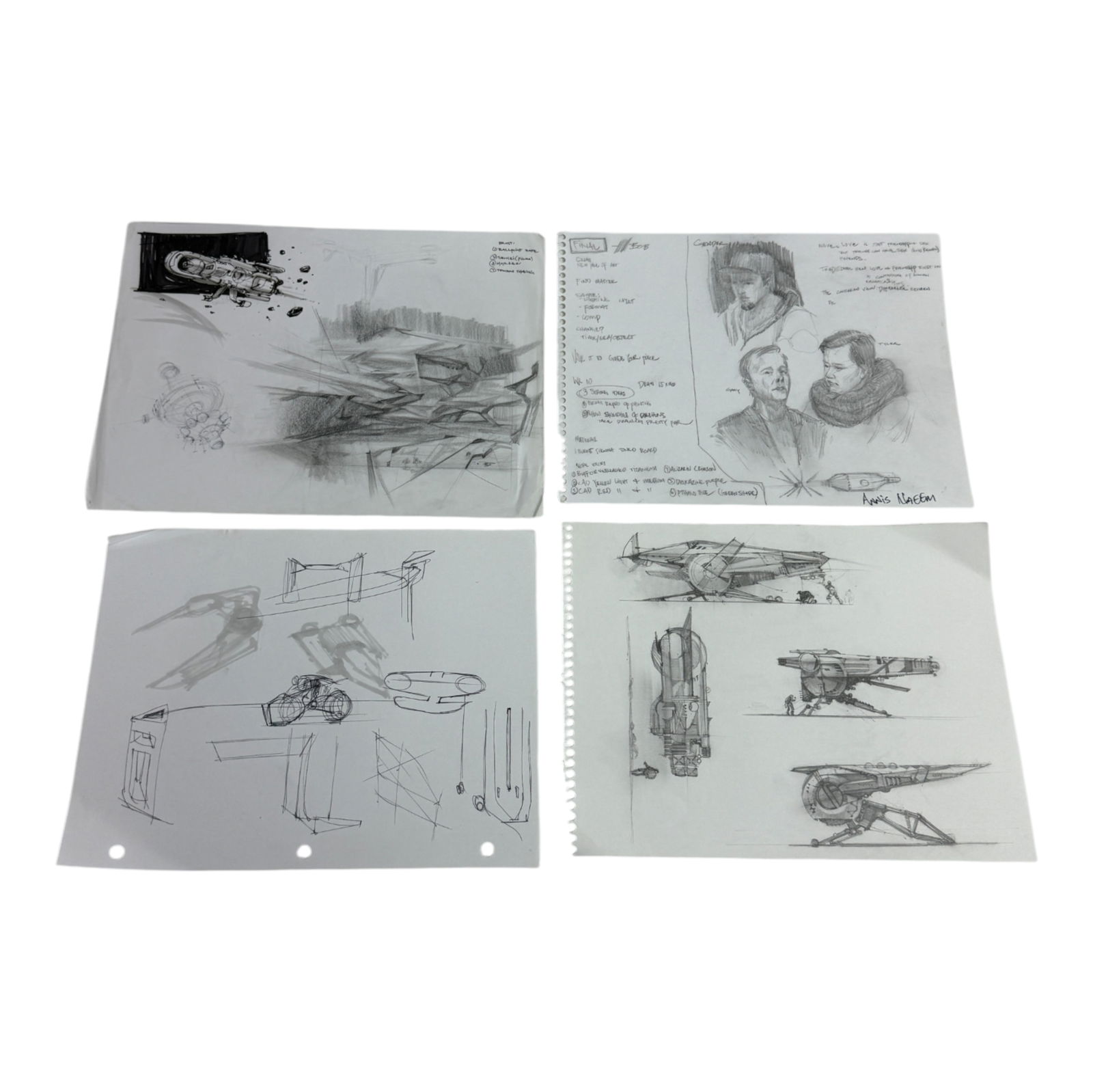 Disney Disney's Tron Animation Hand Drawn Sketches Signed Original Rare (1 of 8)