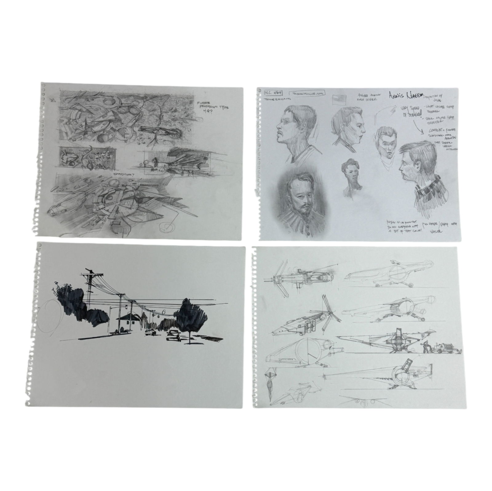 Disney Disney's Tron Animation Hand Drawn Sketches Signed Original Rare (1 of 8)