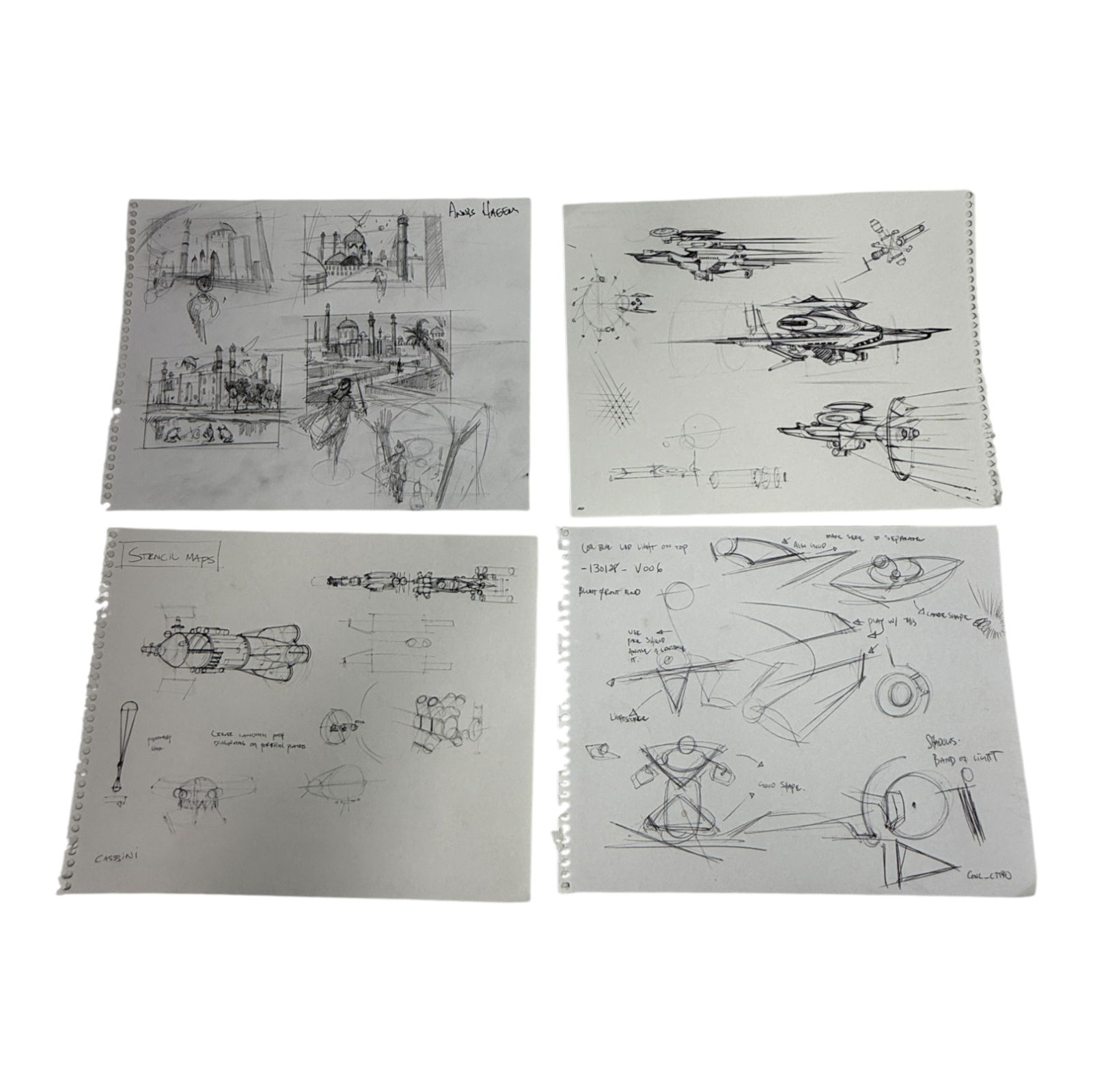 Disney Disney's Tron Animation Hand Drawn Sketches Signed Original Rare (1 of 8)