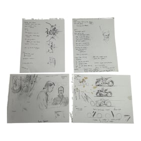 Disney Disney's Tron Animation Hand Drawn Sketches Signed Original Rare