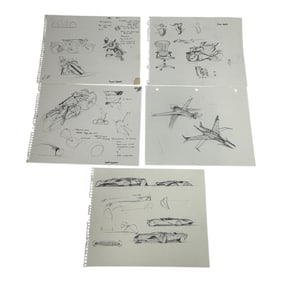 Disney Disney's Tron Animation Hand Drawn Sketches Signed Original Rare