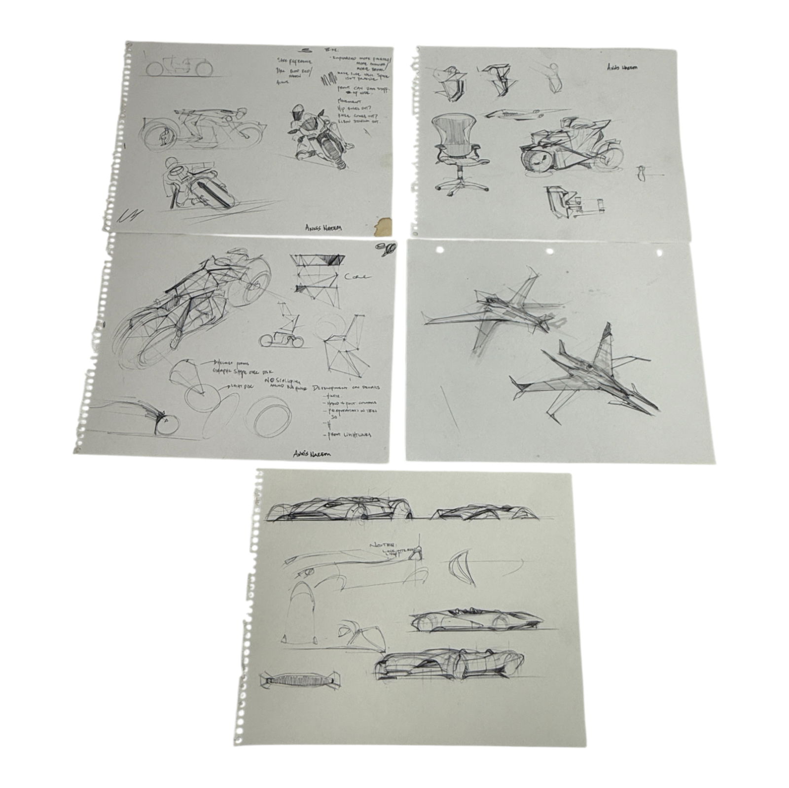 Disney Disney's Tron Animation Hand Drawn Sketches Signed Original Rare (1 of 10)
