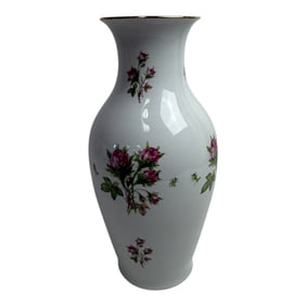 VTG Linder Kueps Bavaria Vase Moostose Pattern