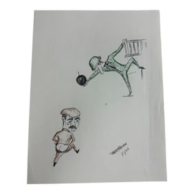 Actor Frank Gorshin Sketch The Riddler