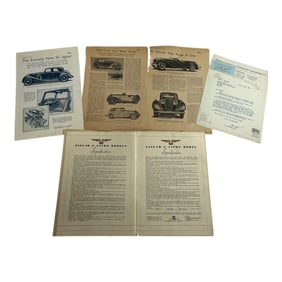Vintage SS Jaguar Models And Prices Brochure From 1935