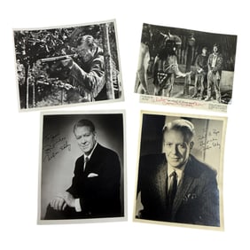 Vintage Signed Black And White 8 in x 10 in Photos Of Hollywood Actors