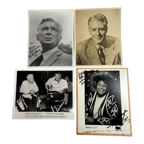 Vintage Signed Black And White 8 in x 10 in Photos Of Hollywood Actors