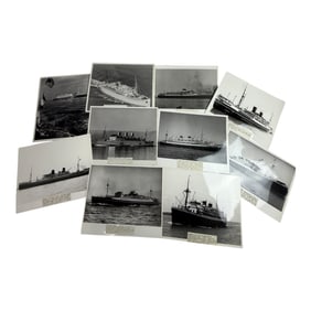 Vintage Black And White 8 in x 10 in Photos Of 1930s Cruise Liners