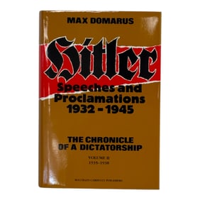 Vintage Max Domarus Hardcover Hitler Speeches And Proclamations; The Chronicle Of A Dictatorship