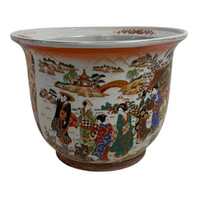 Antique Chinese Hand Painted Jardiniere
