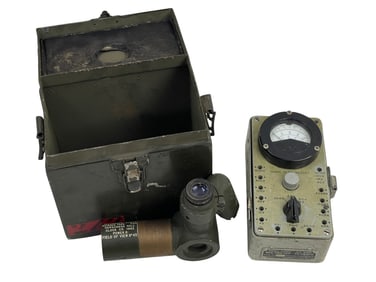 Vintage US ARMY WWII Telescope Elbow Herschede Hall Clock 1943 Multimeter