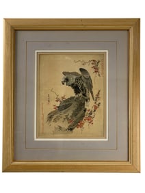 Edo Period Japanese Nagasawa Rosetsu Woodblock