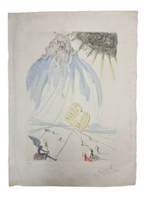 Salvador Dali - Moses Pencil Signed and Numbered Color Lithograph 241/250
