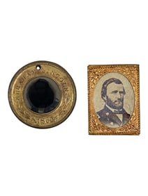 Abraham Lincoln 1960 Presidential Campaign Token with General Ulysses S.Grant Photo