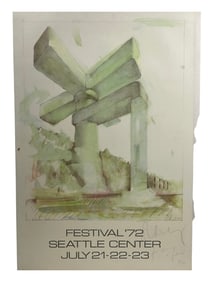 Vintage Poster Festival 72 Seattle Center Claes Oldenburg Signed