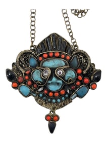Vintage Navajo Native American Sterling Silver Necklace