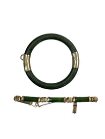 Vintage Jade Bangle Bracelet and Tennis bracelet