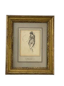 ROBERT HENRI HAND DRAWING SKETCH SIGNED