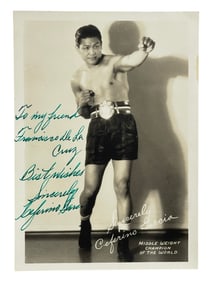 Ceferino Garcia Middleweight Champion of the World Vintage B&W Signed Photograph