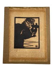 late 19th-century German or Austrian Expressionist woodcut print