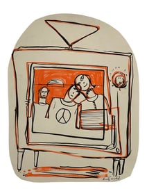 Andy Warhol Signed Watercolor Drawing