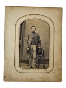Civil War Photography Signed Carte De Viste Segeant in The US Troops