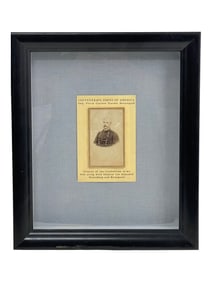 US Confederate Photo General Pierre Gustave Toutant Beauregard Carte De Viste Framed