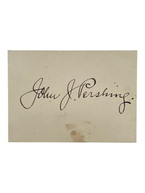 American Army General Cut Signature John J. Pershing US Military