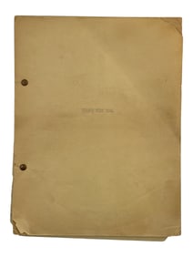 Cubans Know How Original Movie script 1935 Hollywood