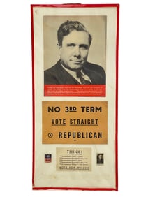 US President Candidate 1940 Republican nominee Political Campaign Propoganda Collection