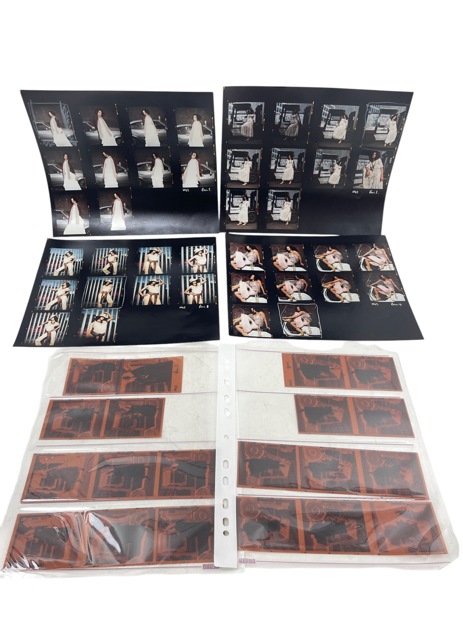 Vintage Fashion Modeling Contact Sheet Negatives and Photos (1 of 7)