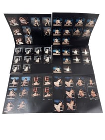 Vintage Fashion Design Modeling Contact Sheet Photos