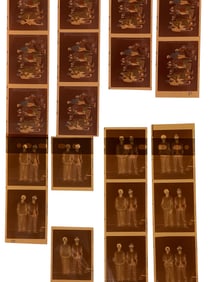 Vintage Fashion Modeling Contact Sheet Photo Negatives