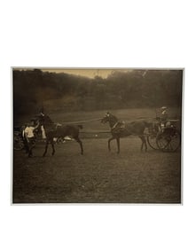 Vintage Silver Gelatin Photograph Stagecoach Riding