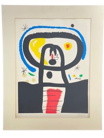 Joan Miro - Equinox Pencil Signed Lithograph, Mounted to Mat
