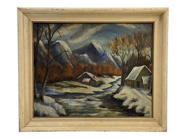 Antique Oil on Panel Signed Painting