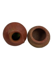 Vintage Mayan Pre-Columbian Pottery Pots