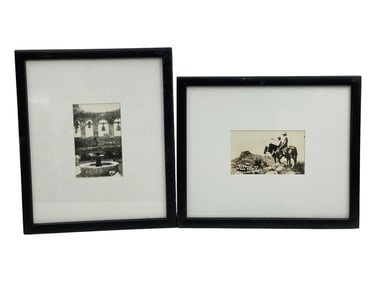 Vintage Real Photo Postcards in Frame