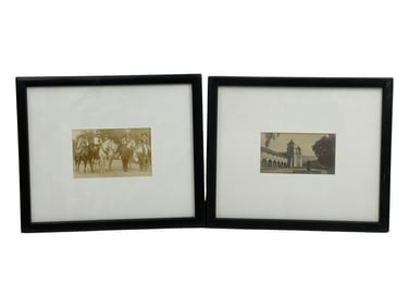 Vintage Real Photo Postcards in Frame