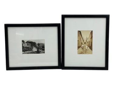 Vintage Real Photo Postcards in Frame